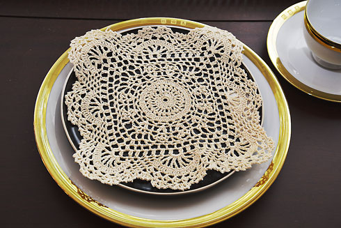 Wheat Square Crochet Lace